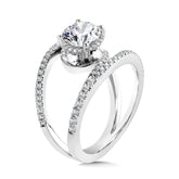 Dramatic Split Shank & Hidden Halo Diamond Engagement Ring